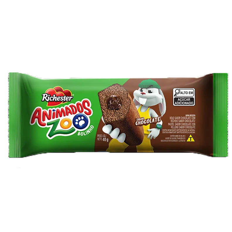 BOLINHO ANIMADO ZOO 12X40G