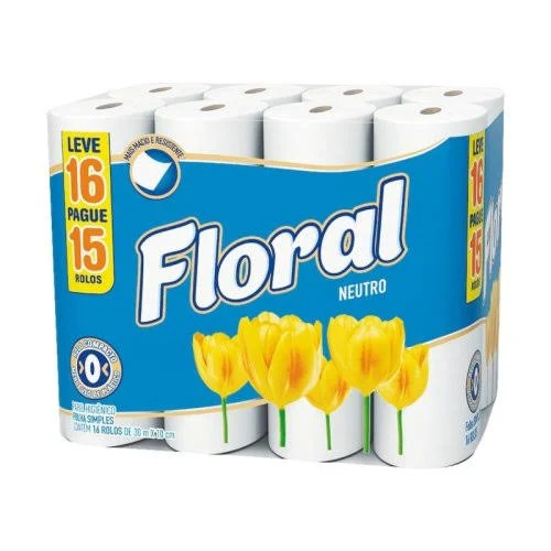 PAPEL HIG FLORAL 16X4X30MTS NEUTRO